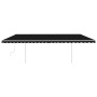 Toldo retráctil manual con luz LED gris antracita 6x3 m de vidaXL, Toldos - Ref: Foro24-3070004, Precio: 662,79 €, Descuento: %