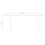 Toldo retráctil manual con luz LED gris antracita 6x3 m de vidaXL, Toldos - Ref: Foro24-3070004, Precio: 662,79 €, Descuento: %