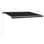 Toldo manual retráctil con LED gris antracita 4x3,5 m de vidaXL, Toldos - Ref: Foro24-3070044, Precio: 487,39 €, Descuento: %