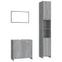 3-piece bathroom furniture set made of gray Sonoma plywood by vidaXL, Bathroom furniture - Ref: Foro24-3152717, Price: 129,47...