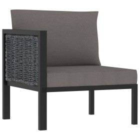 Ecksofa mit rechter Armlehne PE-Rattan Anthrazit von vidaXL, Modulare Sofas für den Außenbereich - Ref: Foro24-310043, Preis:...