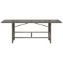 Mesa de jardín superficie de vidrio ratán PE gris 190x80x75 cm de vidaXL, Mesas de jardín - Ref: Foro24-365604, Precio: 186,1...