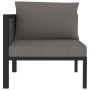 Corner sectional sofa with right armrest PE rattan anthracite by vidaXL, Modular outdoor sofas - Ref: Foro24-310043, Price: 1...