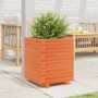 Solid wax brown pine wood planter 40x40x49.5 cm by vidaXL, Pots and planters - Ref: Foro24-3282511, Price: 108,56 €, Discount: %