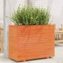 Solid wax brown pine wood planter 90x40x72 cm by vidaXL, Pots and planters - Ref: Foro24-3282636, Price: 232,86 €, Discount: %