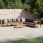 Garden sofa set with cushions 6 pieces solid acacia wood by vidaXL, Garden sets - Ref: Foro24-3214867, Price: 863,64 €, Disco...