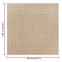 ZIZUR-Teppich in Jute-Optik für drinnen und draußen, 120 x 120 cm von vidaXL, Teppiche - Ref: Foro24-4006154, Preis: 45,75 €,...