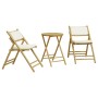 3-Piece Bamboo Folding Bistro Set with Cream White Cushions by vidaXL, Garden sets - Ref: Foro24-365872, Price: 176,99 €, Dis...