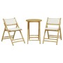 3-Piece Bamboo Folding Bistro Set with Cream White Cushions by vidaXL, Garden sets - Ref: Foro24-365872, Price: 176,99 €, Dis...