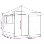 Pop-Up-Faltpartyzelt mit 4 taupefarbenen Seitenwänden von vidaXL, Zelte und Pavillons - Ref: Foro24-4004930, Preis: 163,10 €,...