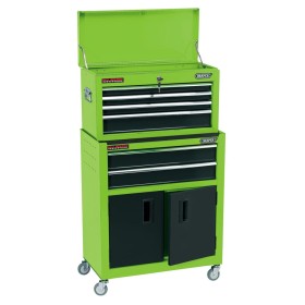 Draper Tools Rolling tool cabinet and chest green 61.6x33x99.8cm by Draper Tools, Tool cabinets - Ref: Foro24-429542, Price: ...