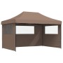 Pop-Up Folding Party Tent with 3 Side Walls Brown by vidaXL, Tents and gazebos - Ref: Foro24-4004972, Price: 176,55 €, Discou...