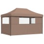 Pop-Up Folding Party Tent with 3 Side Walls Brown by vidaXL, Tents and gazebos - Ref: Foro24-4004972, Price: 176,55 €, Discou...