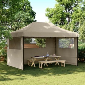 Pop-Up-Faltpartyzelt mit 3 taupefarbenen Seitenwänden von vidaXL, Zelte und Pavillons - Ref: Foro24-4004970, Preis: 162,64 €,...