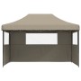 Pop-Up folding party tent with 3 taupe side walls by vidaXL, Tents and gazebos - Ref: Foro24-4004970, Price: 162,10 €, Discou...