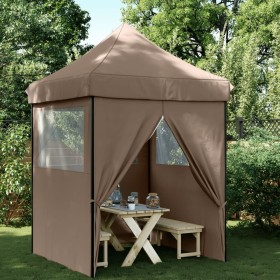 Pop-up-Faltzelt mit 4 Seitenwänden, braun von vidaXL, Zelte und Pavillons - Ref: Foro24-4005004, Preis: 150,99 €, Rabatt: %