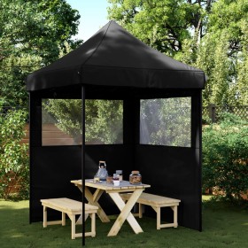 Tienda de fiesta plegable Pop-Up con 2 paredes laterales negra de vidaXL, Carpas y cenadores - Ref: Foro24-4004998, Precio: 1...