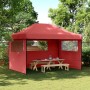 Pop-Up Folding Party Tent 3 Side Walls Burgundy by vidaXL, Tents and gazebos - Ref: Foro24-4005019, Price: 158,32 €, Discount: %