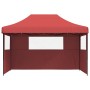 Pop-Up Folding Party Tent 3 Side Walls Burgundy by vidaXL, Tents and gazebos - Ref: Foro24-4005019, Price: 158,32 €, Discount: %