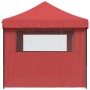 Pop-Up Folding Party Tent 3 Side Walls Burgundy by vidaXL, Tents and gazebos - Ref: Foro24-4005019, Price: 158,32 €, Discount: %