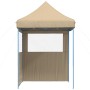 Tienda de fiesta plegable Pop-Up con 2 paredes laterales beige de vidaXL, Carpas y cenadores - Ref: Foro24-4004991, Precio: 1...