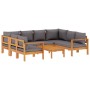 Gartensofa-Set mit Kissen 6-teilig aus massivem Akazienholz von vidaXL, Gartensets - Ref: Foro24-3214865, Preis: 823,77 €, Ra...