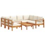 Gartensofa-Set mit Kissen 6-teilig aus massivem Akazienholz von vidaXL, Gartensets - Ref: Foro24-3214852, Preis: 842,91 €, Ra...