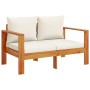 Garden sofa set with cushions 4 pieces solid acacia wood by vidaXL, Garden sets - Ref: Foro24-3214838, Price: 474,77 €, Disco...