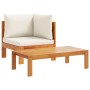 Garden sofa set with cushions 5 pieces solid acacia wood by vidaXL, Garden sets - Ref: Foro24-3214850, Price: 710,45 €, Disco...