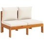 Garden sofa set with cushions 5 pieces solid acacia wood by vidaXL, Garden sets - Ref: Foro24-3214850, Price: 710,45 €, Disco...