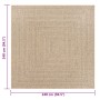 ZIZUR-Teppich in Jute-Optik für drinnen und draußen, 240 x 240 cm von vidaXL, Teppiche - Ref: Foro24-4006156, Preis: 145,15 €...