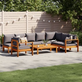 Garden sofa set with cushions 6 pieces solid acacia wood by vidaXL, Garden sets - Ref: Foro24-3214873, Price: 795,99 €, Disco...