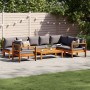 Gartensofa-Set mit Kissen 6-teilig aus massivem Akazienholz von vidaXL, Gartensets - Ref: Foro24-3214873, Preis: 811,87 €, Ra...