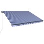 Toldo manual retráctil con LED azul y blanco 450x300 cm de vidaXL, Toldos - Ref: Foro24-3051270, Precio: 374,02 €, Descuento: %