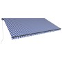 Toldo retráctil manual con luz LED azul y blanco 600x300 cm de vidaXL, Toldos - Ref: Foro24-3051272, Precio: 512,73 €, Descue...