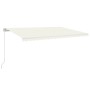 Toldo retráctil manual con luz LED crema 500x300 cm de vidaXL, Toldos - Ref: Foro24-3068942, Precio: 423,92 €, Descuento: %