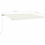 Toldo retráctil manual con luz LED crema 500x300 cm de vidaXL, Toldos - Ref: Foro24-3068942, Precio: 423,92 €, Descuento: %