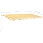 Toldo retráctil manual con luz LED amarillo y blanco 600x300 cm de vidaXL, Toldos - Ref: Foro24-3068963, Precio: 503,02 €, De...