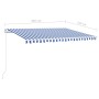 Manual retractable awning with blue and white LED 450x350 cm by vidaXL, Awnings - Ref: Foro24-3069001, Price: 388,83 €, Disco...