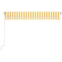 Manual retractable awning with yellow and white LED 450x350 cm by vidaXL, Awnings - Ref: Foro24-3069003, Price: 389,37 €, Dis...