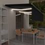 Toldo retráctil manual con persiana y LED antracita 6x3 m de vidaXL, Toldos - Ref: Foro24-3069364, Precio: 572,98 €, Descuent...