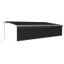 Toldo retráctil manual con persiana y LED antracita 6x3 m de vidaXL, Toldos - Ref: Foro24-3069364, Precio: 572,98 €, Descuent...