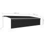 Manual retractable awning with blind and anthracite LED 6x3 m by vidaXL, Awnings - Ref: Foro24-3069364, Price: 572,98 €, Disc...