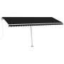 Toldo retráctil manual con luz LED gris antracita 500x300 cm de vidaXL, Toldos - Ref: Foro24-3069584, Precio: 546,88 €, Descu...