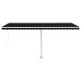 Toldo retráctil manual con luz LED gris antracita 500x300 cm de vidaXL, Toldos - Ref: Foro24-3069584, Precio: 546,88 €, Descu...