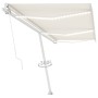 Manual retractable awning with cream LED light 600x300 cm by vidaXL, Awnings - Ref: Foro24-3069602, Price: 657,07 €, Discount: %