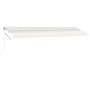 Toldo retráctil manual con luz LED color crema 600x300 cm de vidaXL, Toldos - Ref: Foro24-3069602, Precio: 656,81 €, Descuent...