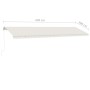 Manual retractable awning with cream LED light 600x300 cm by vidaXL, Awnings - Ref: Foro24-3069602, Price: 657,07 €, Discount: %