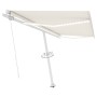 Toldo manual retráctil con luz LED crema 450x350 cm de vidaXL, Toldos - Ref: Foro24-3069642, Precio: 522,88 €, Descuento: %