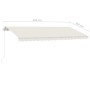 Manuell einziehbare Markise mit cremefarbenem LED-Licht 450 x 350 cm von vidaXL, Markisen - Ref: Foro24-3069642, Preis: 523,4...